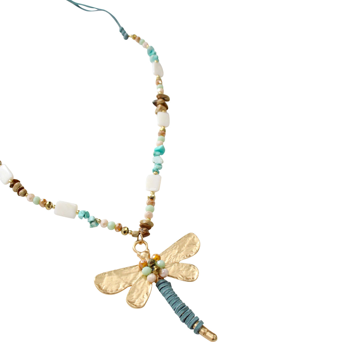 Delilah Dragon Fly Necklace-Jewellery-Little Lane Workshops