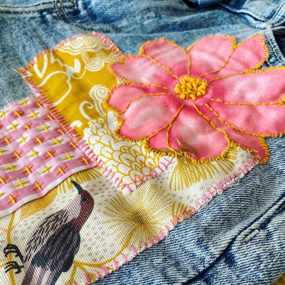 Zhuzh your Jeans or Jacket - Slow Stitching Workshop-Workshop-Little Lane Workshops