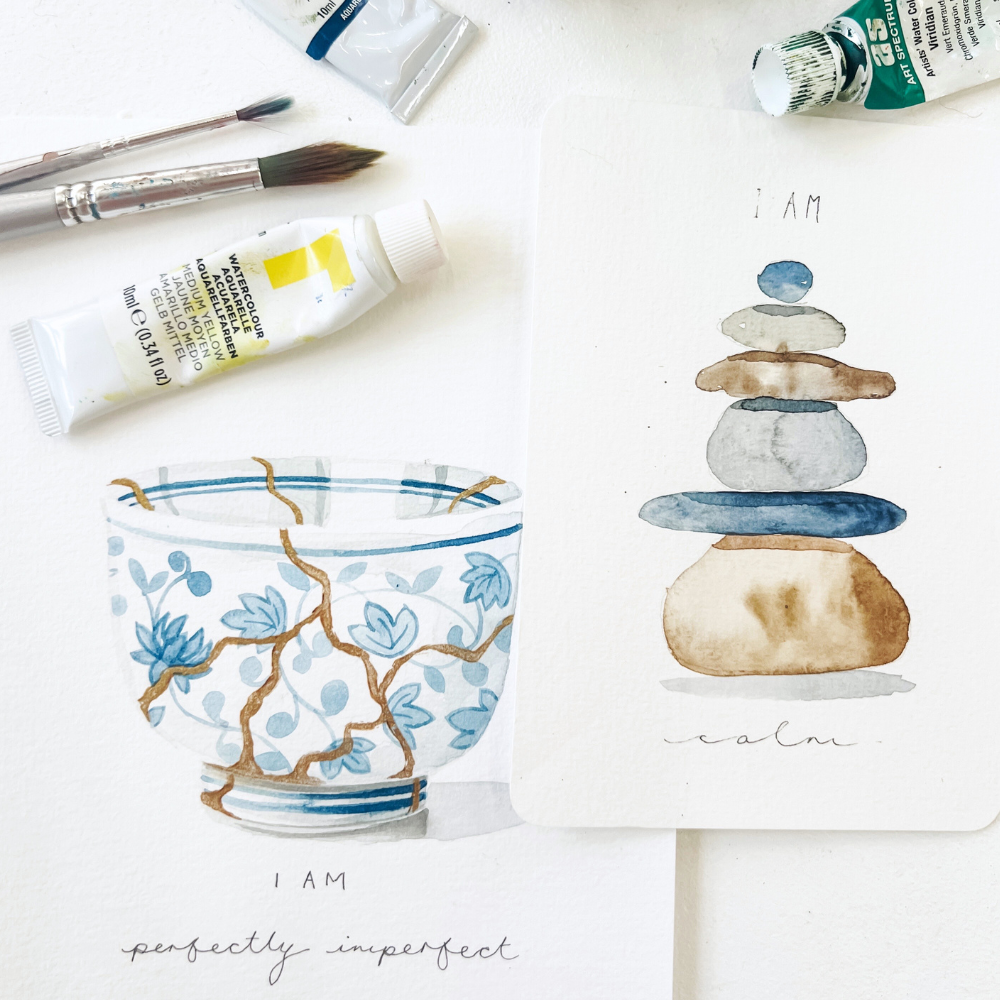 Creative Calm Watercolour Class - Affirmation Cards-Workshop-Little Lane Workshops