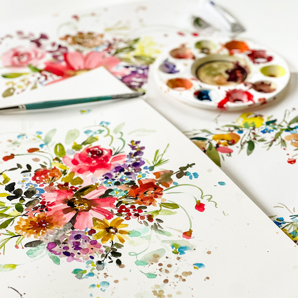 WATERCOLOUR WILDFLOWERS WORKSHOP-Workshop-Little Lane Workshops