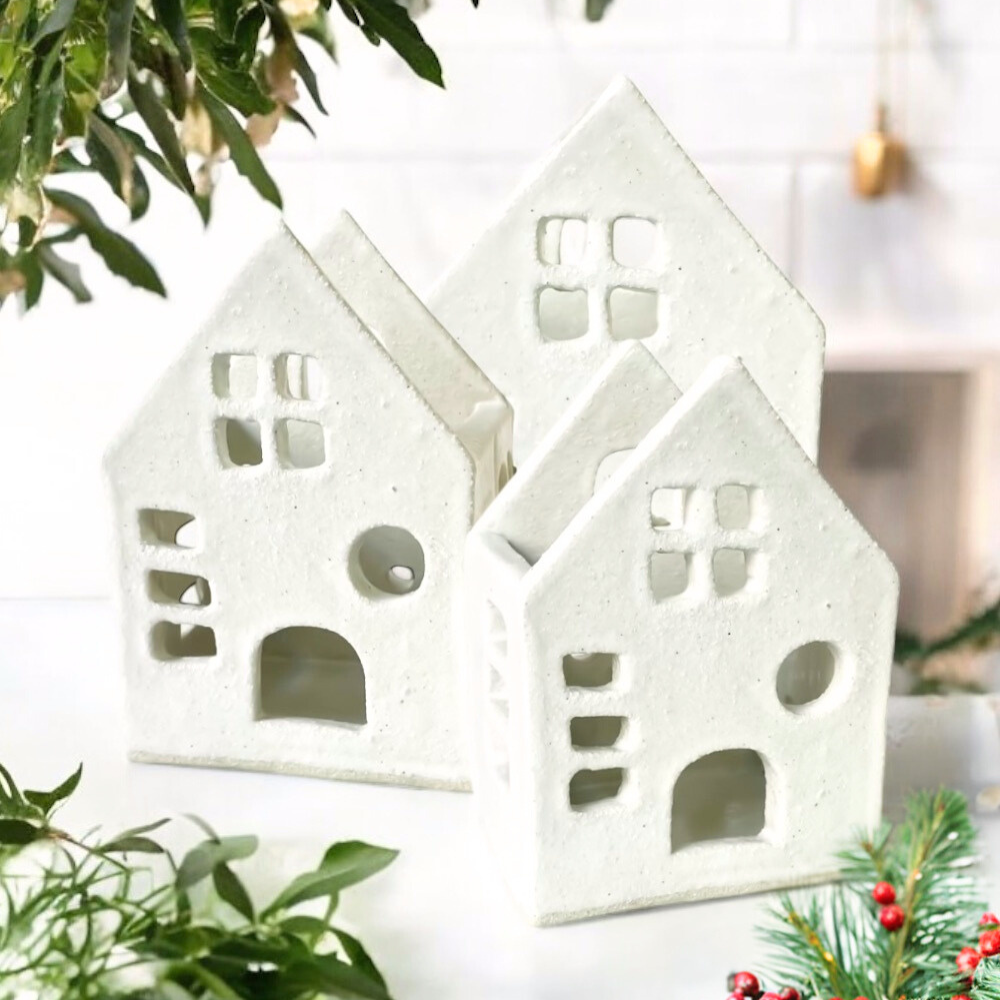 CHRISTMAS CERAMIC VILLAGE HOUSE WORKSHOP-Workshop-Little Lane Workshops