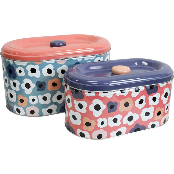 Retro Daisy Tins (2 Sizes)-Homewares-Little Lane Workshops