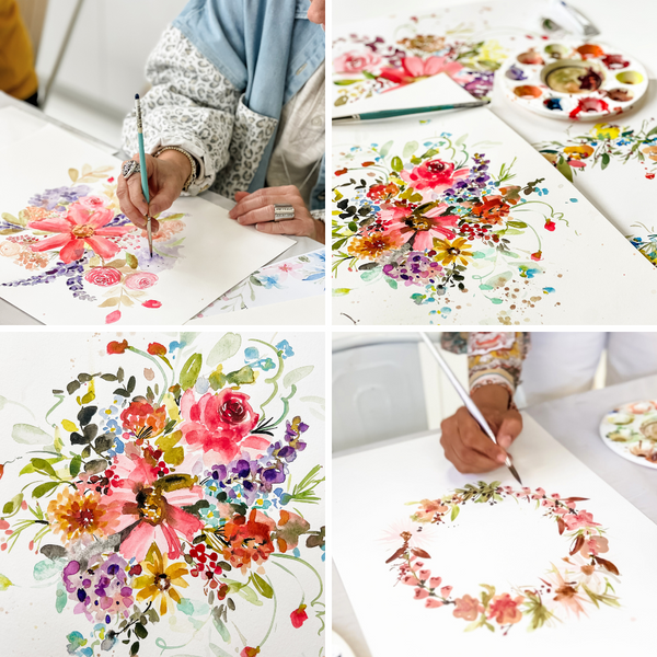 WATERCOLOUR WILDFLOWERS WORKSHOP-Workshop-Little Lane Workshops