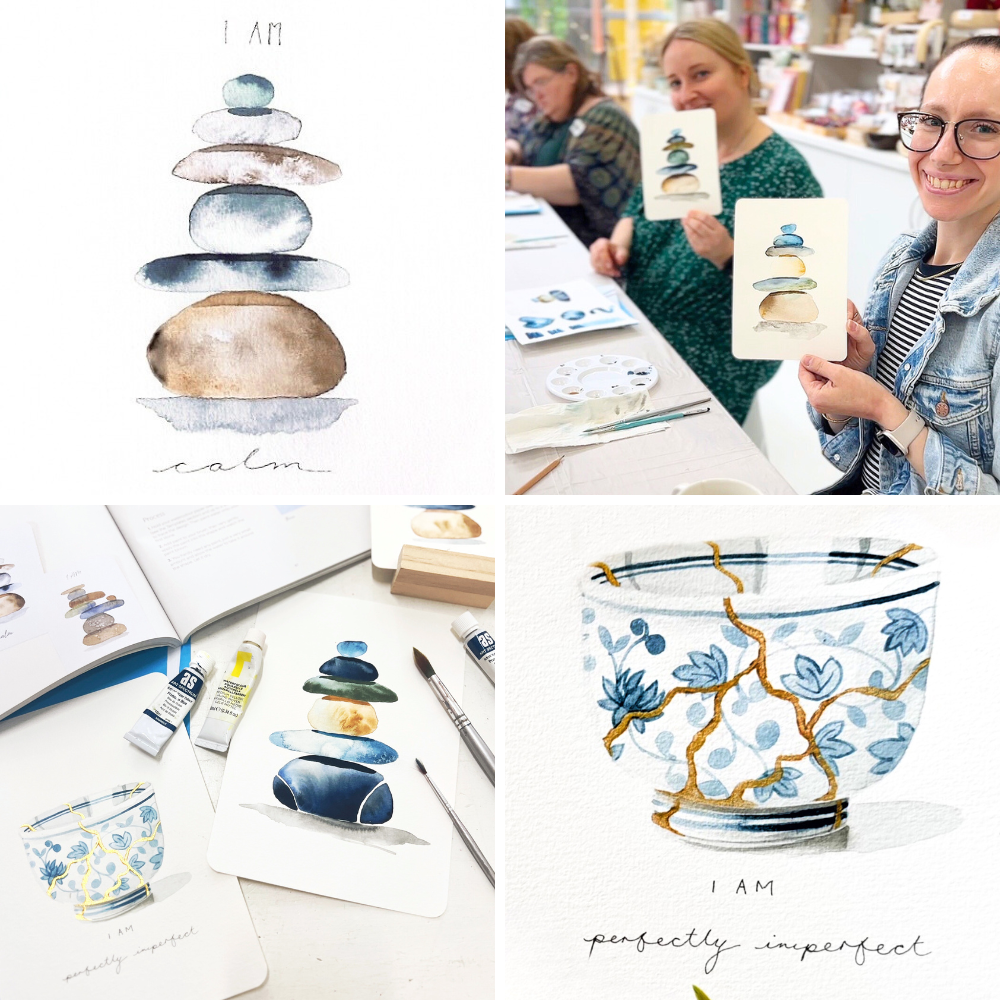 Creative Calm Watercolour Class - Affirmation Cards-Workshop-Little Lane Workshops