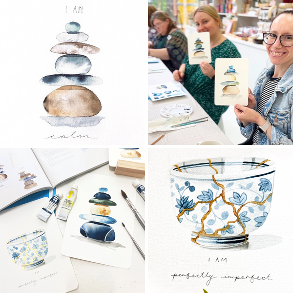 Creative Calm Watercolour Class - Affirmation Cards-Workshop-Little Lane Workshops