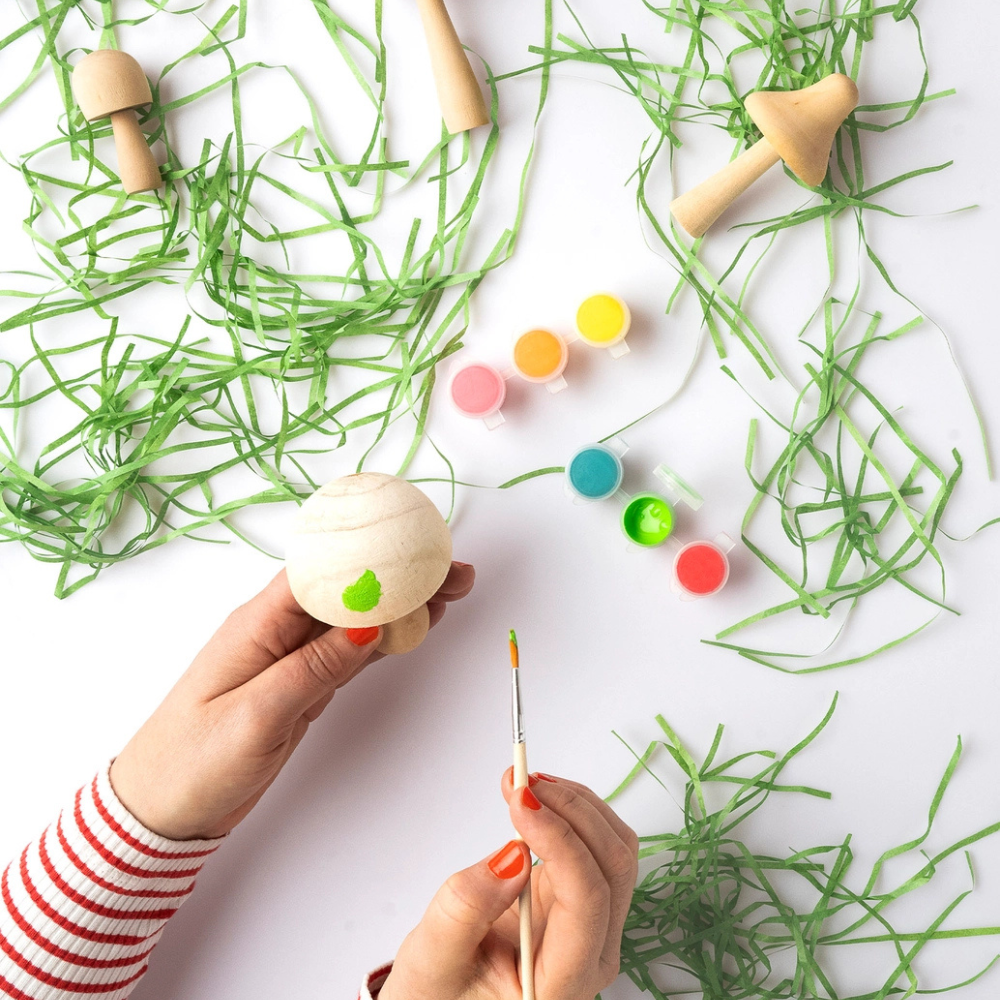 Paint Your Own Wooden Mushrooms Kit-Craft Kits-Little Lane Workshops