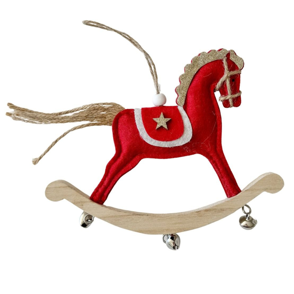 Felt Rocking Horse Decorations-Homewares-Little Lane Workshops