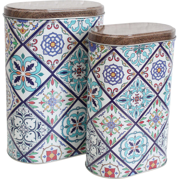 Santorini Tins (2 Sizes)-Homewares-Little Lane Workshops