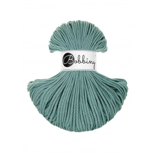 Bobbiny 3 x 100 m PREMIUM 3 mm braided order cord | Pine Green | Craft cotton