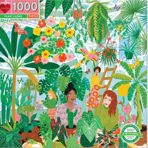 eeBoo Plant Lady 1000 Piece Jigsaw Puzzle-Puzzles-Little Lane Workshops